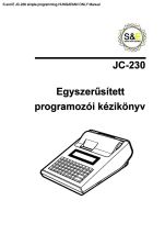 JC-230 simple programming HUNGARIAN ONLY